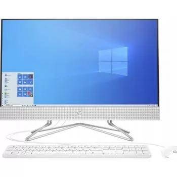 HP 24-DF1063NY 23.8" FHD All In One Non Touch PC, Intel Core i3-1115G4 4.1 GHz, 4GB RAM, 1TB HDD Storage, Webcam, Wired Keyboard + Mouse, DOS, Snow White | 4X5D9EA