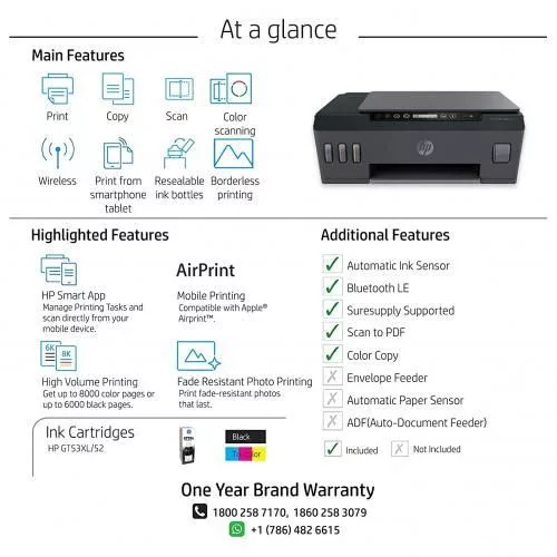 HP Smart Tank 515 Wireless All-in-One Print/Scan/Copy Printer - Image 5