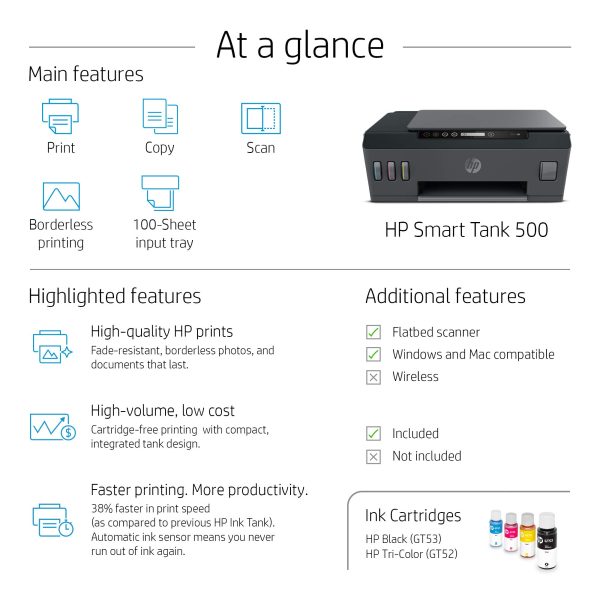 HP Smart Tank 500 All-in-One Printer - 4SR29A - Image 4