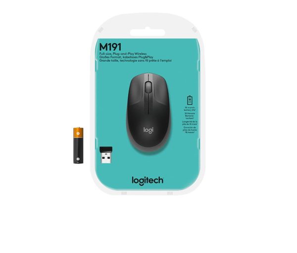 Logitech M190 Full-Size Wireless Mouse Charcoal - Image 7