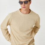 Koton Sweatshirt - Beige - Regular Fit